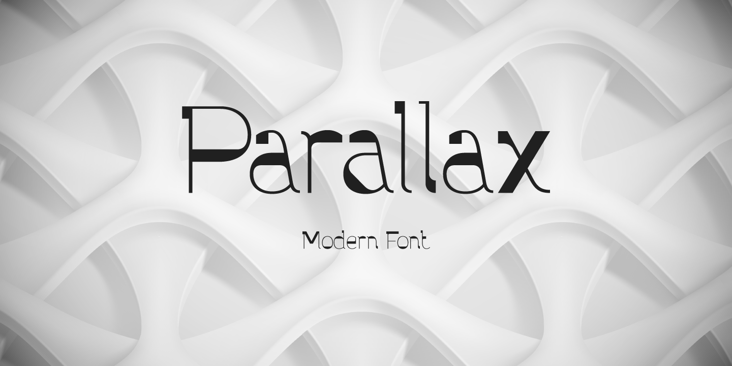 Пример шрифта Parallax #1